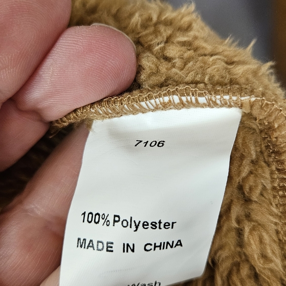 Pretty Garden Women's medium caramel color full zip fleece jacket - Picture 4 of 6